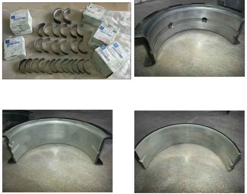 Main bearings du Freightliner de Bruno Ranger après 1,8 million km — usure équivalente à 400 000 km