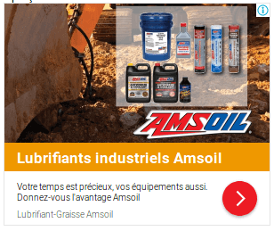 amsoil lubrifiant excavation industrielle