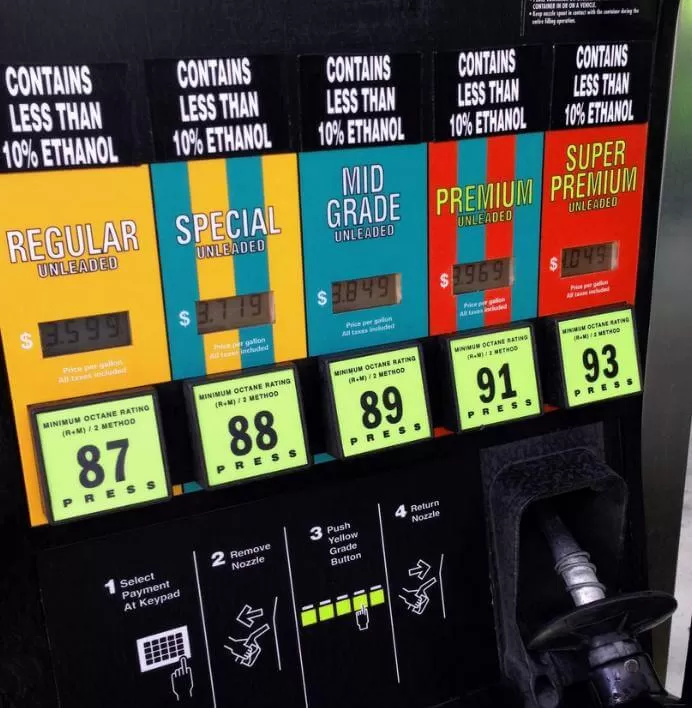 niveau ethanol au pompe