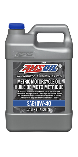 W Amsoil Synthetique Metric Moto Huile c.l. Gallon MCFGC