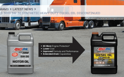 Series 3000 5W-30 Synthétique Huile diesel pour service intensif est discontinuée.