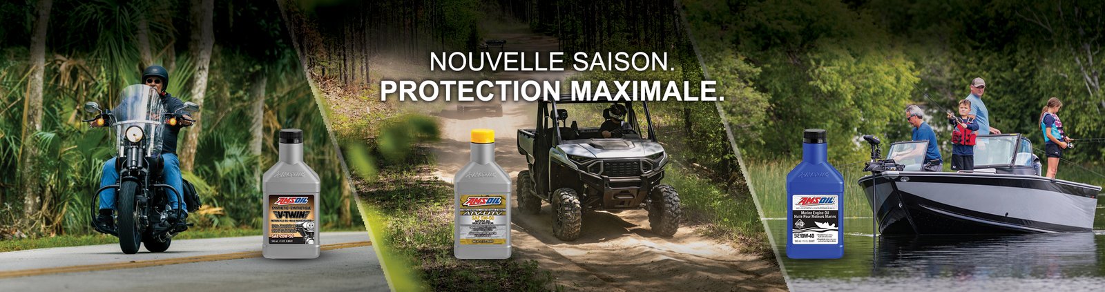 Huiles AMSOIL pour VTT, moto et sports motoris&eacute;s