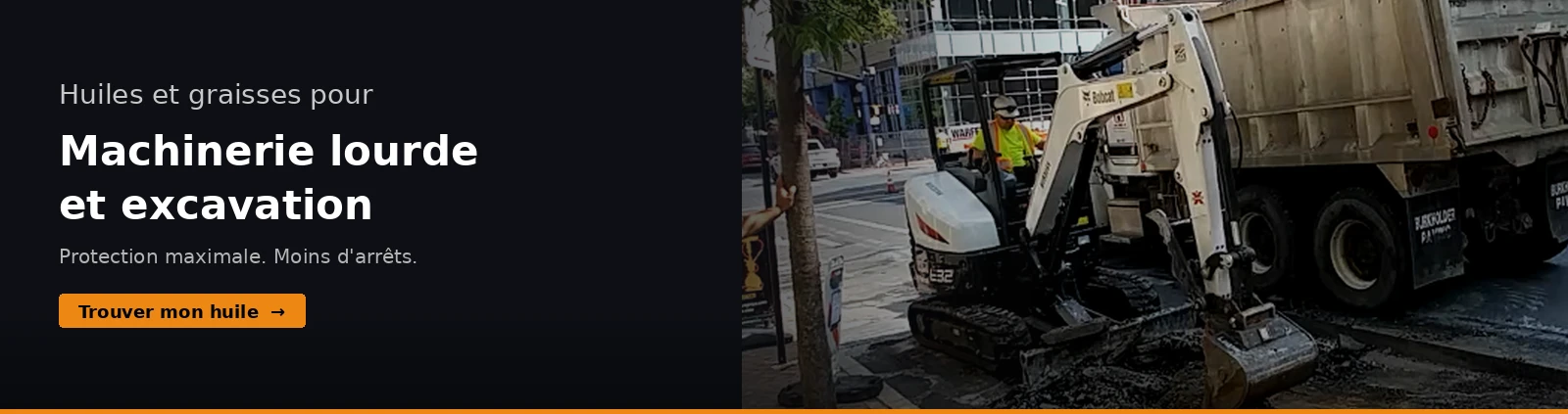 Huiles et graisses pour machinerie lourde et excavation AMSOIL