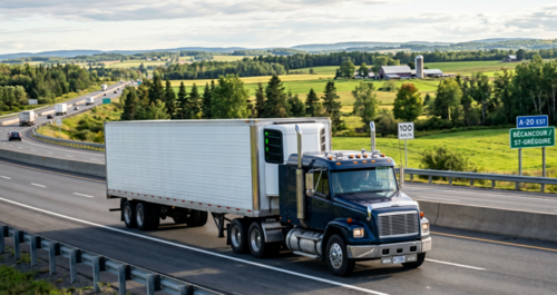 JC Express — Freightliner FL120 de Joseph Côté sur l'autoroute