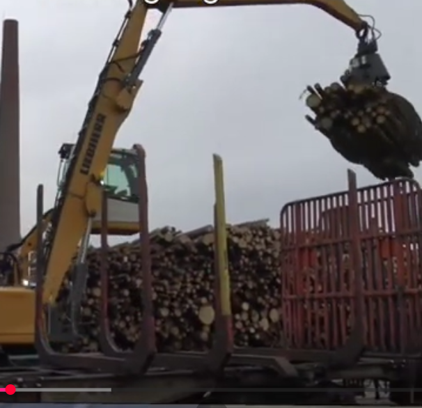 Chargeuse Liebherr en operation forestiere - temoignage client AMSOIL Quebec