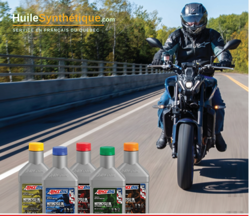 Nouvelle huile moto 100% synthétique AMSOIL : ce qui change pour ta saison 2026